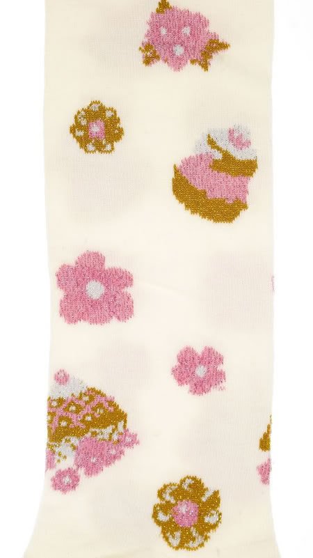Secret Shop Flower & Cake Knee Socks
